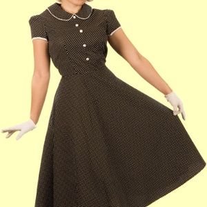 Stop Staring Polka Dot Swing Dress